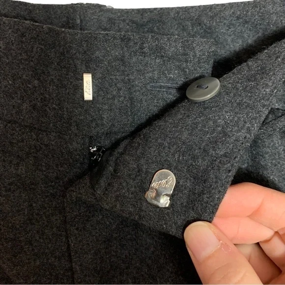 Club Monaco Women’s Grey Wool Blend Wide Leg Trouser  Pant Size 10 Work Wear - Picture 7 of 11